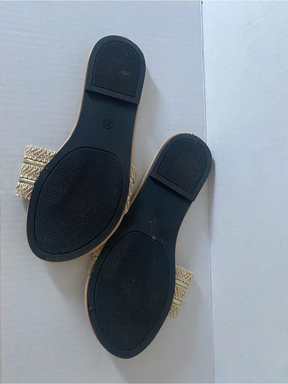 Braided Slide Sandals in Natural Beige - Picture 2 of 2